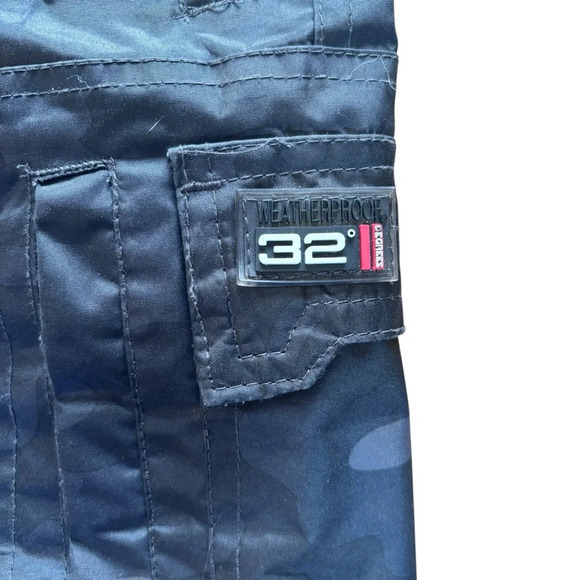 Weatherproof 32 degrees Kids Blue Camo Snow Bib Size XS (5/6) - Picture 5 of 12